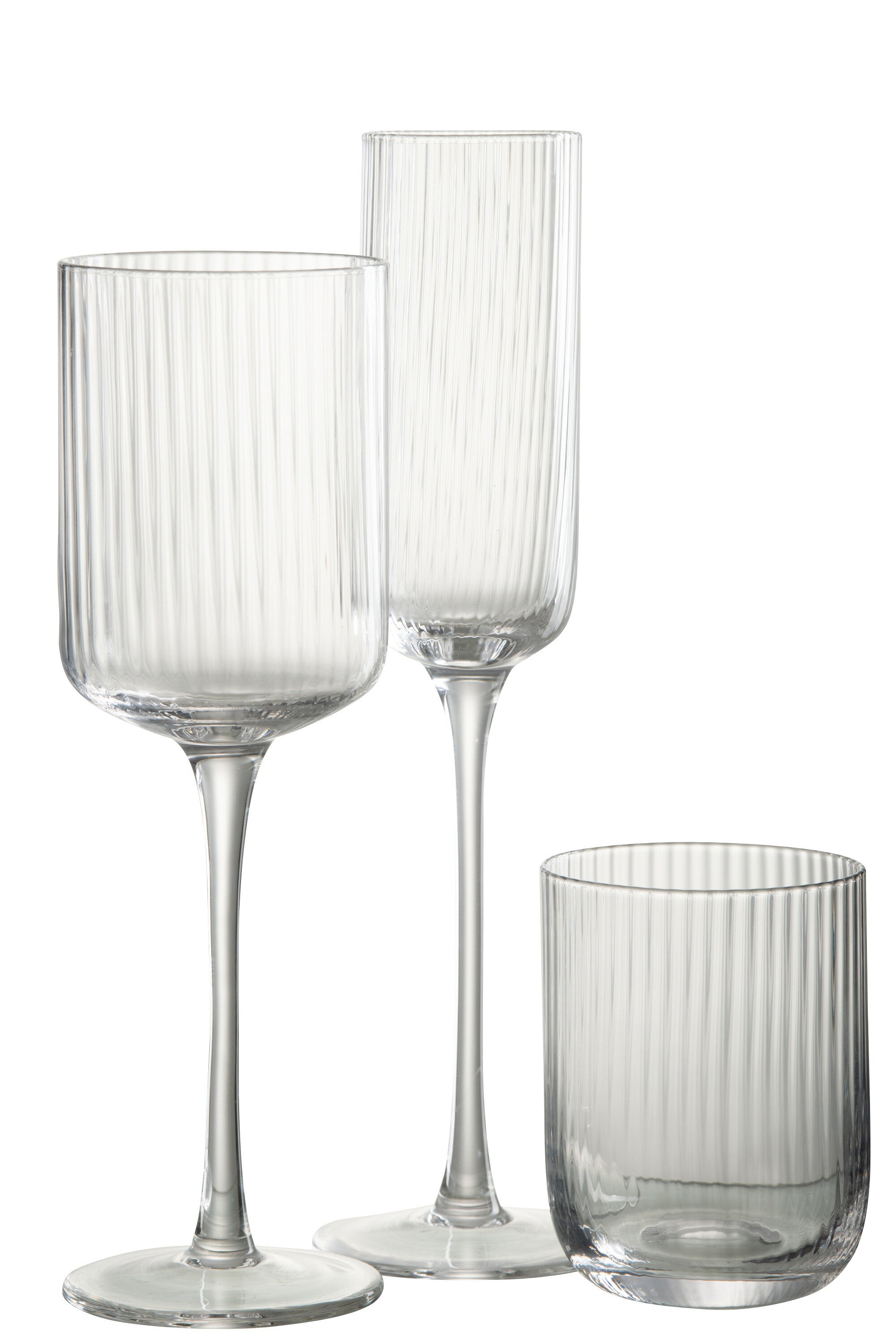 J-Line Louise champagneglas - glas - transparant