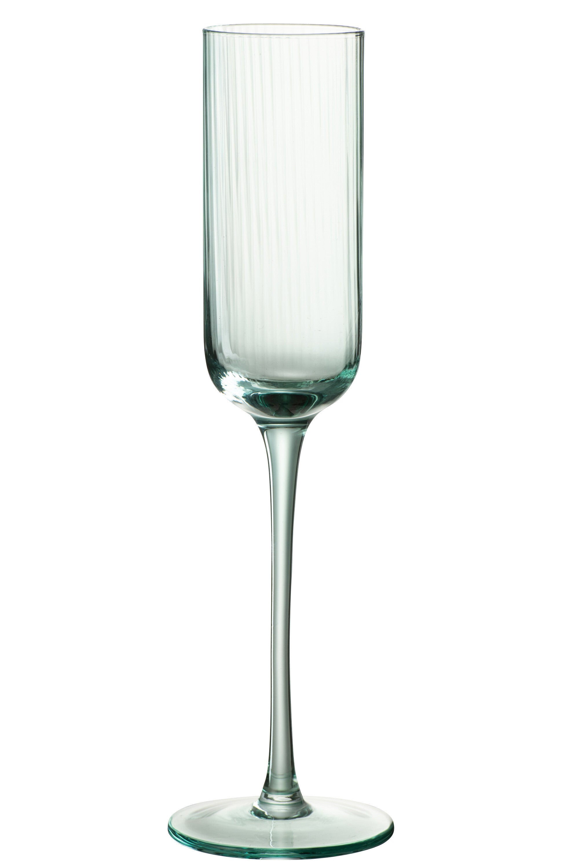 J-Line Louise champagneglas - glas - transparant/groen