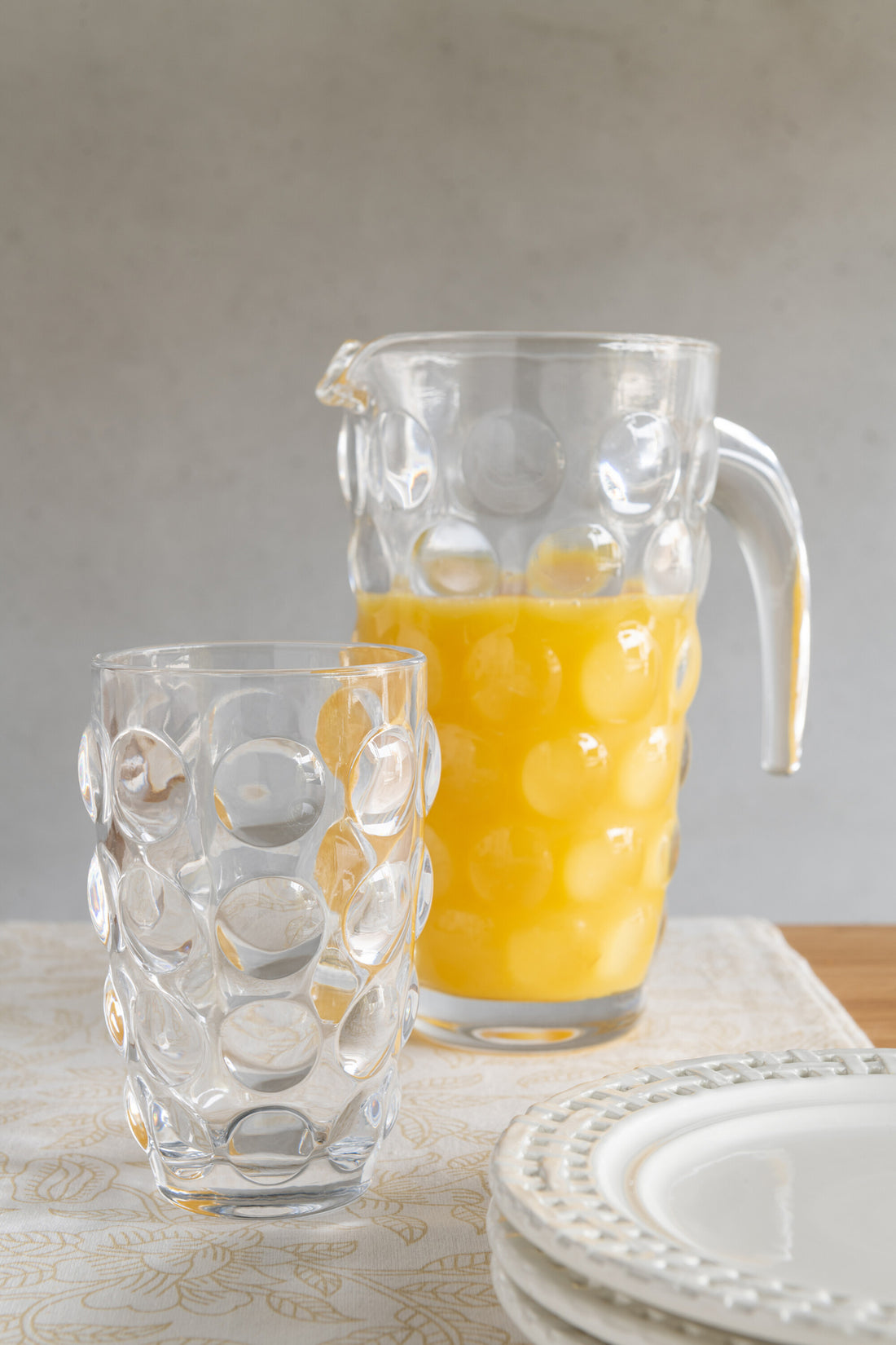 J-Line Bubbel Longdrink glas - drinkglas - transparant