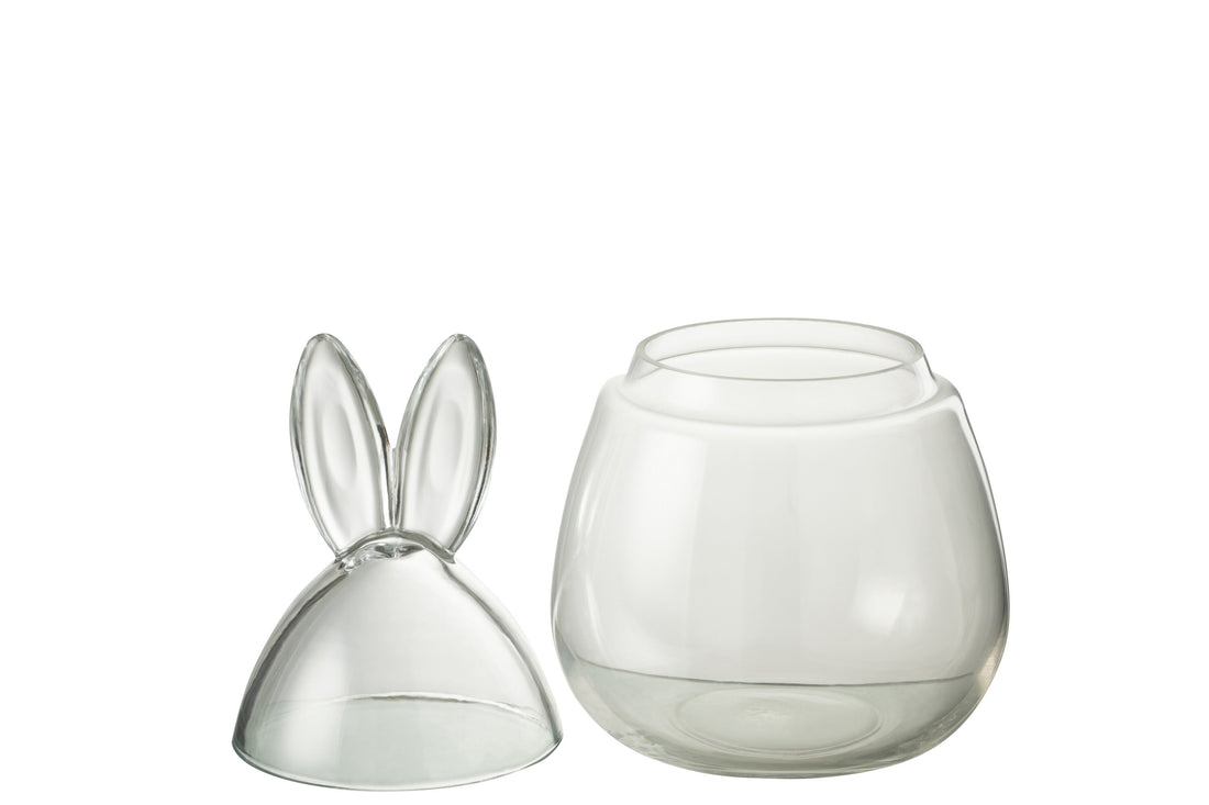 J-Line Pot Konijn Glas Transparant Small