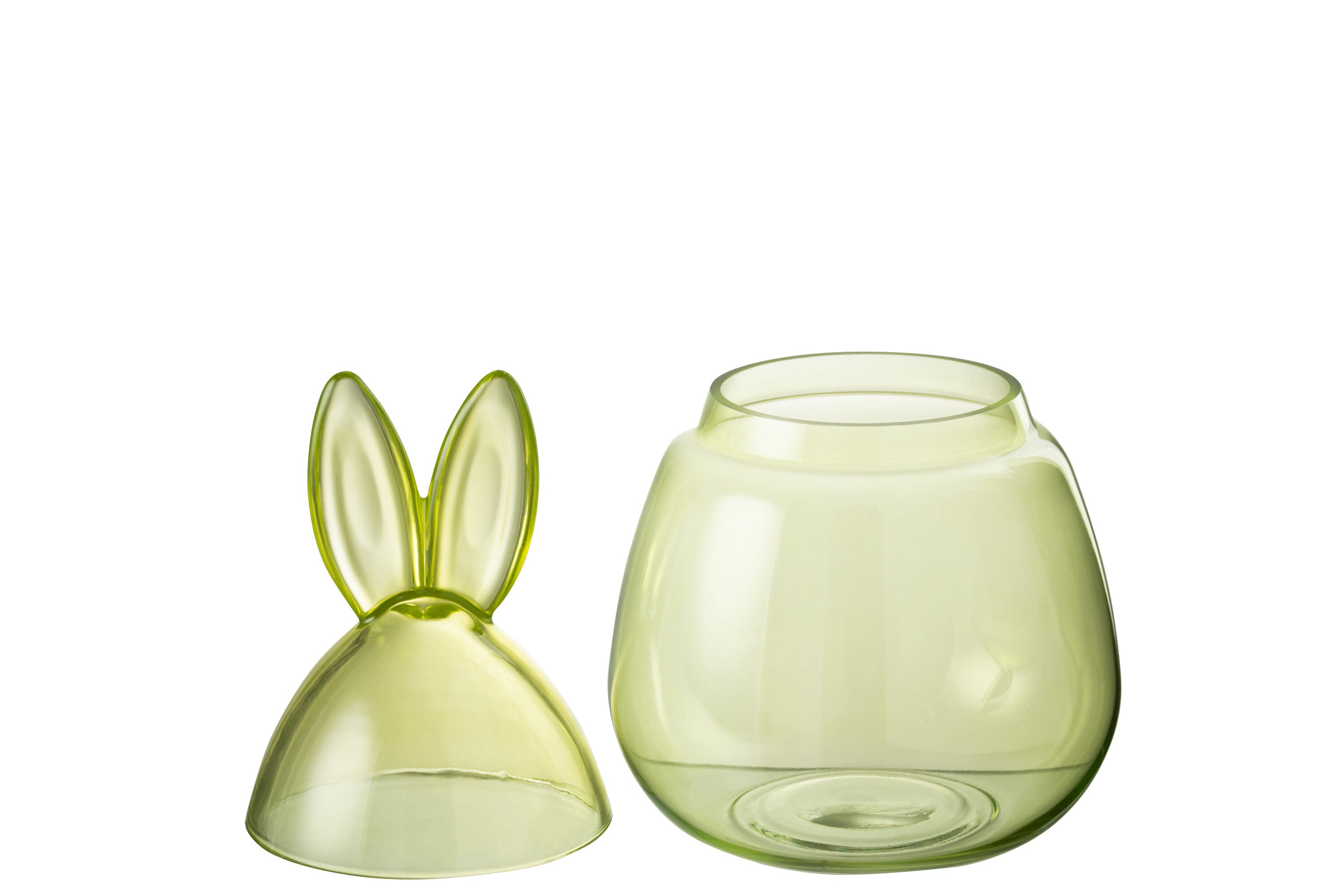 J-Line Pot Konijn Glas Groen Small