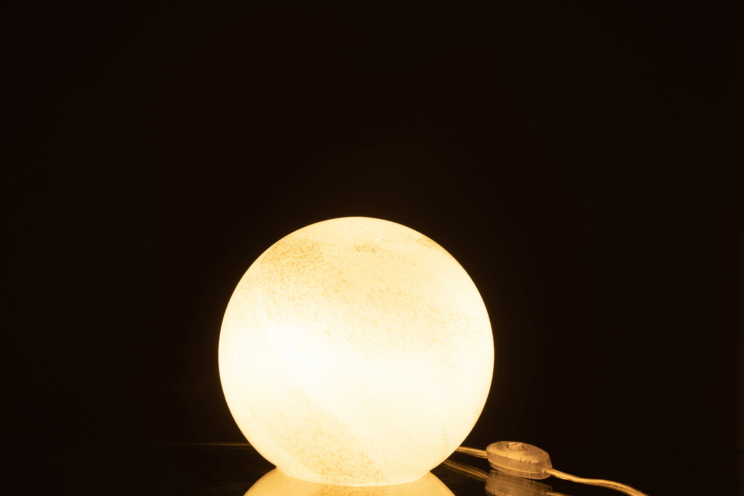 J-Line Lamp Parel Rond Glas Wit Small