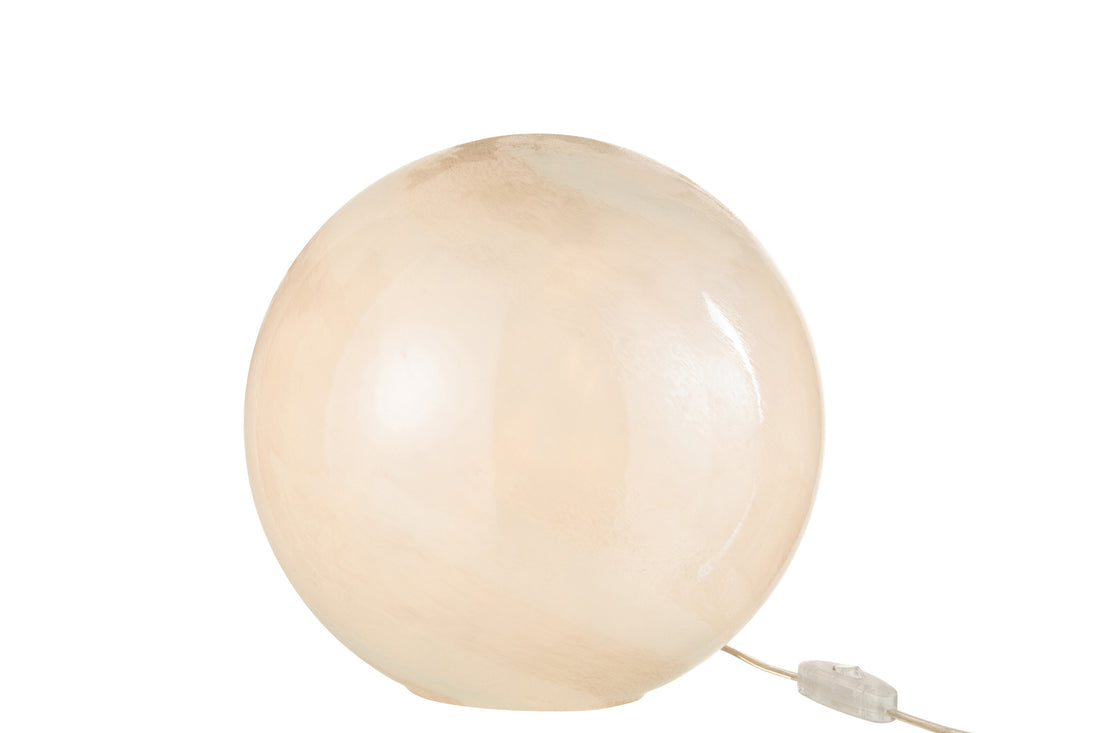 J-Line Lamp Parel Rond Glas Wit Large