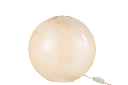 J-Line Lamp Parel Rond Glas Wit Large