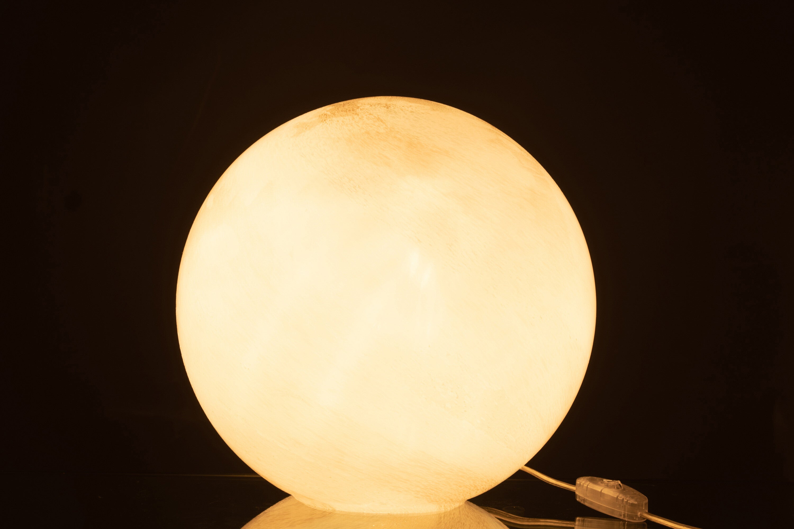 J-Line Lamp Parel Rond Glas Wit Large