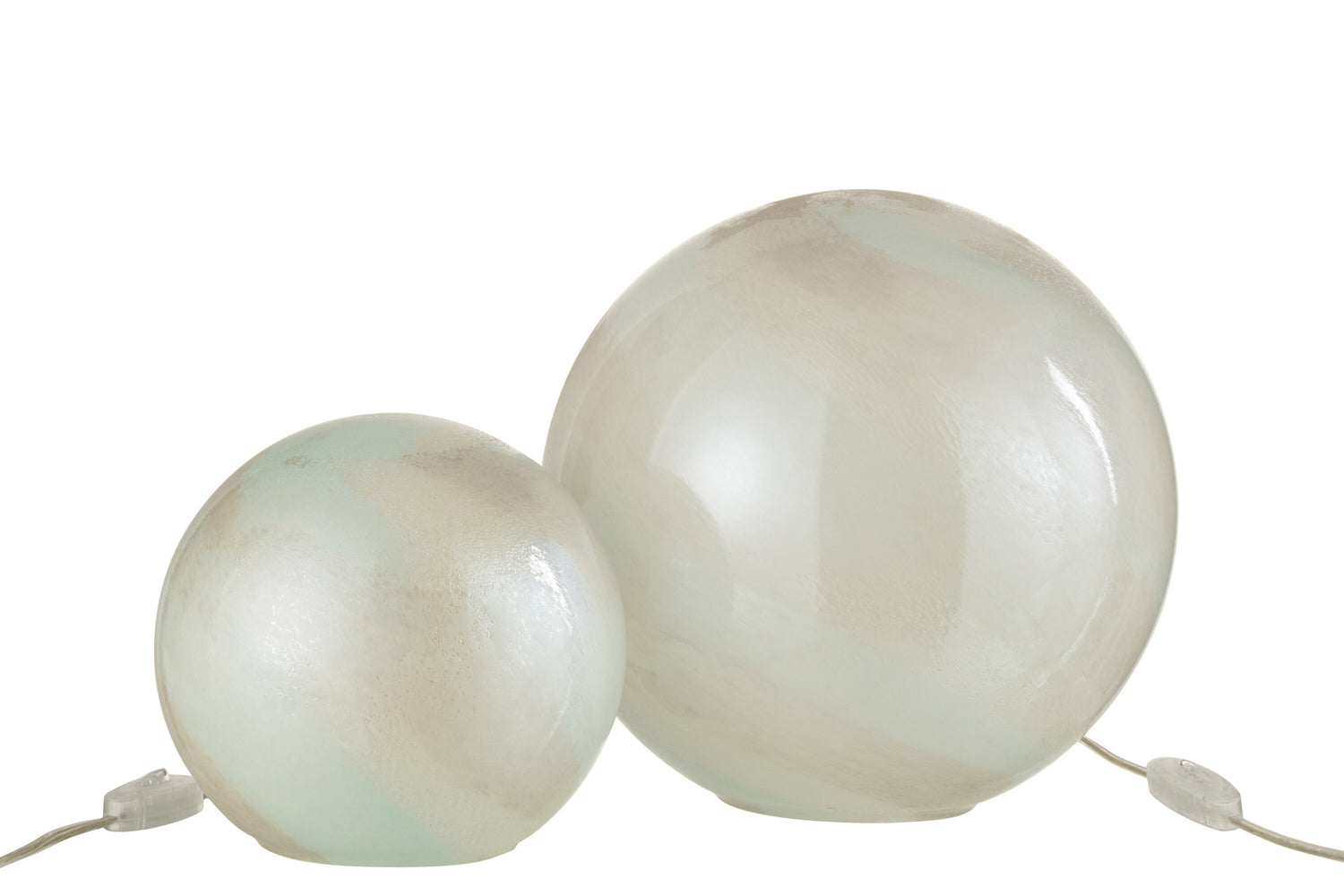 J-Line Lamp Parel Rond Glas Wit Large