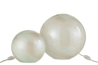 J-Line Lamp Parel Rond Glas Wit Large
