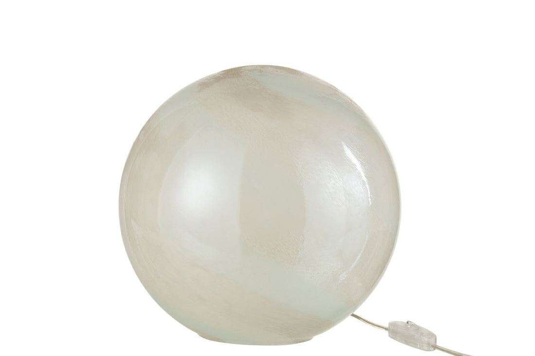 J-Line Lamp Parel Rond Glas Wit Large