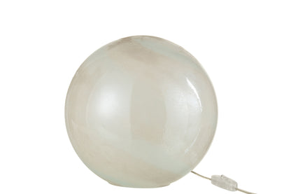 J-Line Lamp Parel Rond Glas Wit Large