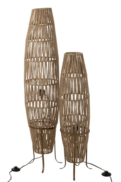 J-Line Staanlamp Gewoven Jute Beige Large