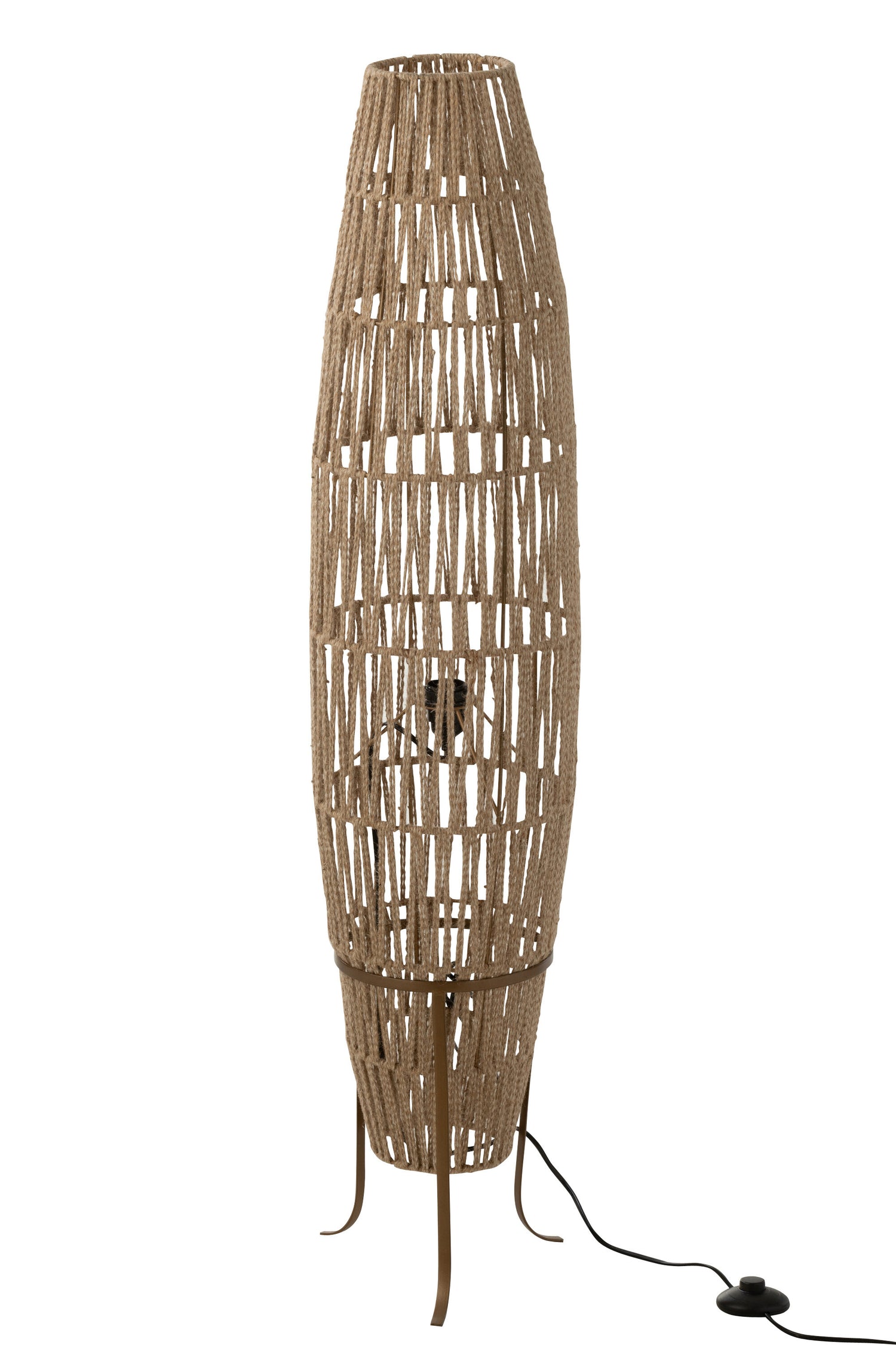 J-Line Staanlamp Gewoven Jute Beige Large