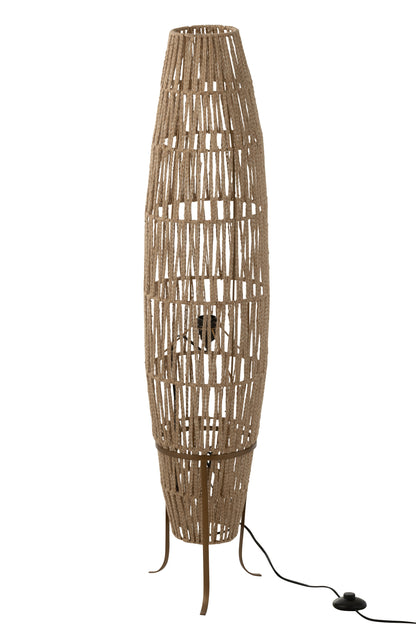 J-Line Staanlamp Gewoven Jute Beige Large