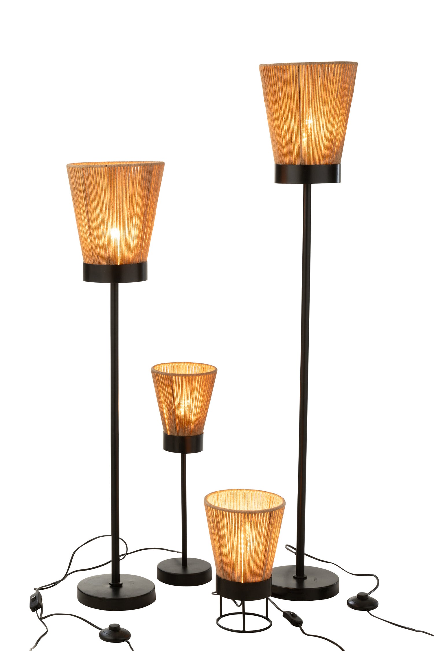 J-Line Staanlamp Luna Jute Beige Large