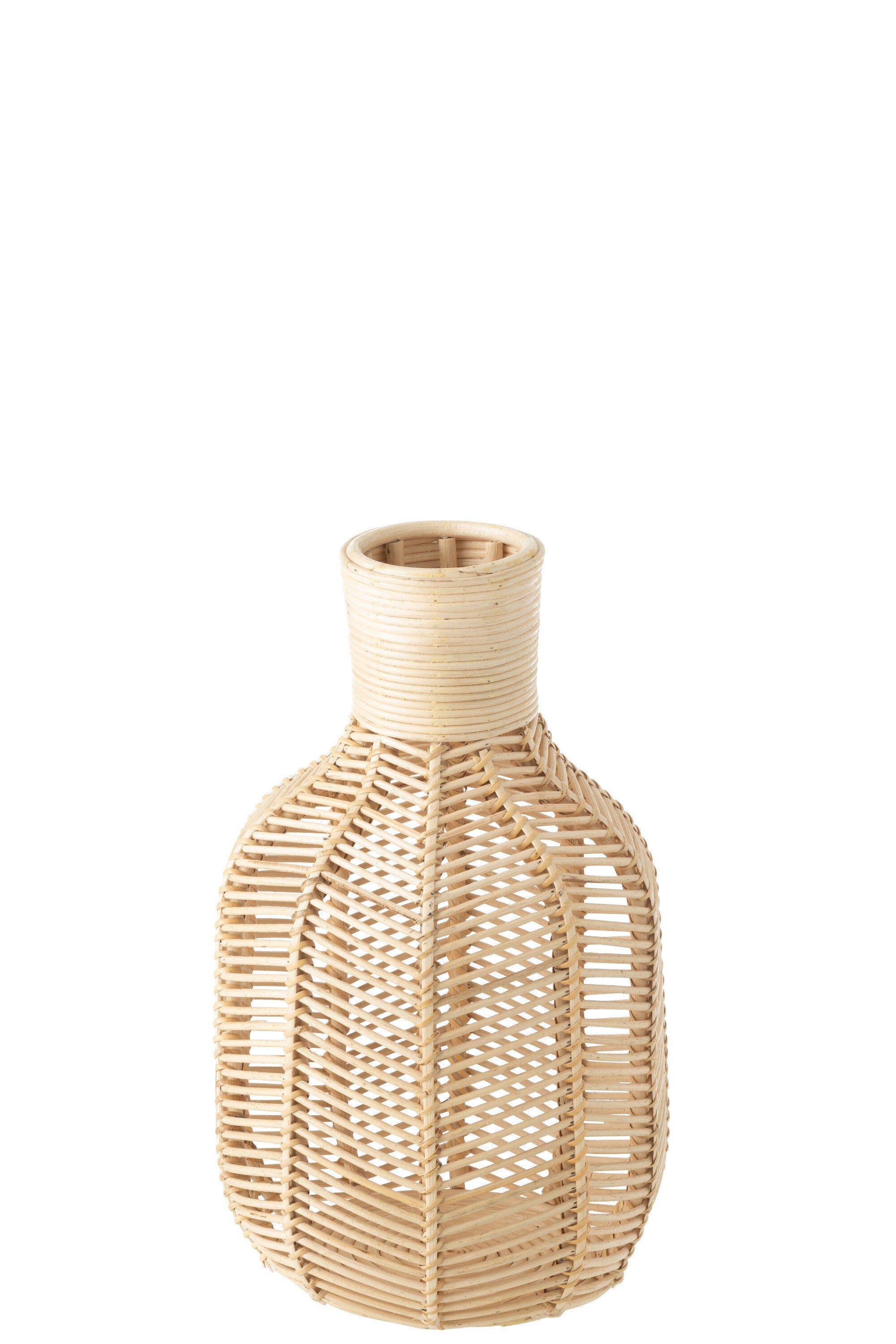 J-Line mand Fles - raffia - naturel