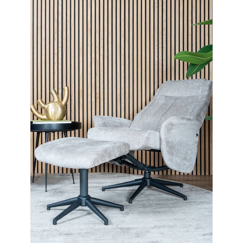 Relaxfauteuil Bindy + Hocker – Perfect Harmony – Taupe 04