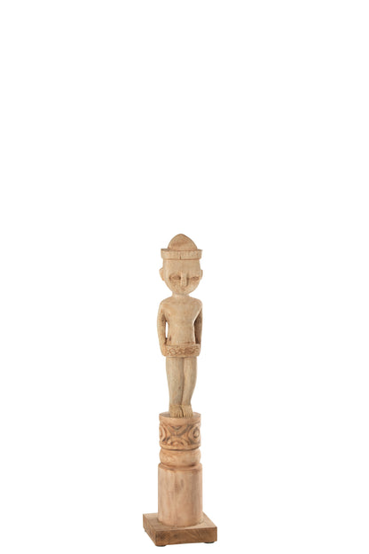 J-Line Afrikaans Figuur Staand Hout Naturel Small