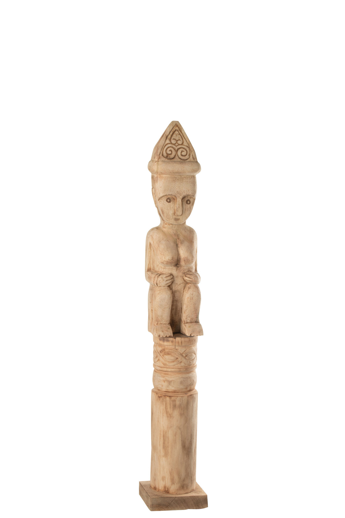 J-Line Afrikaans Figuur Staand Hout Naturel Medium