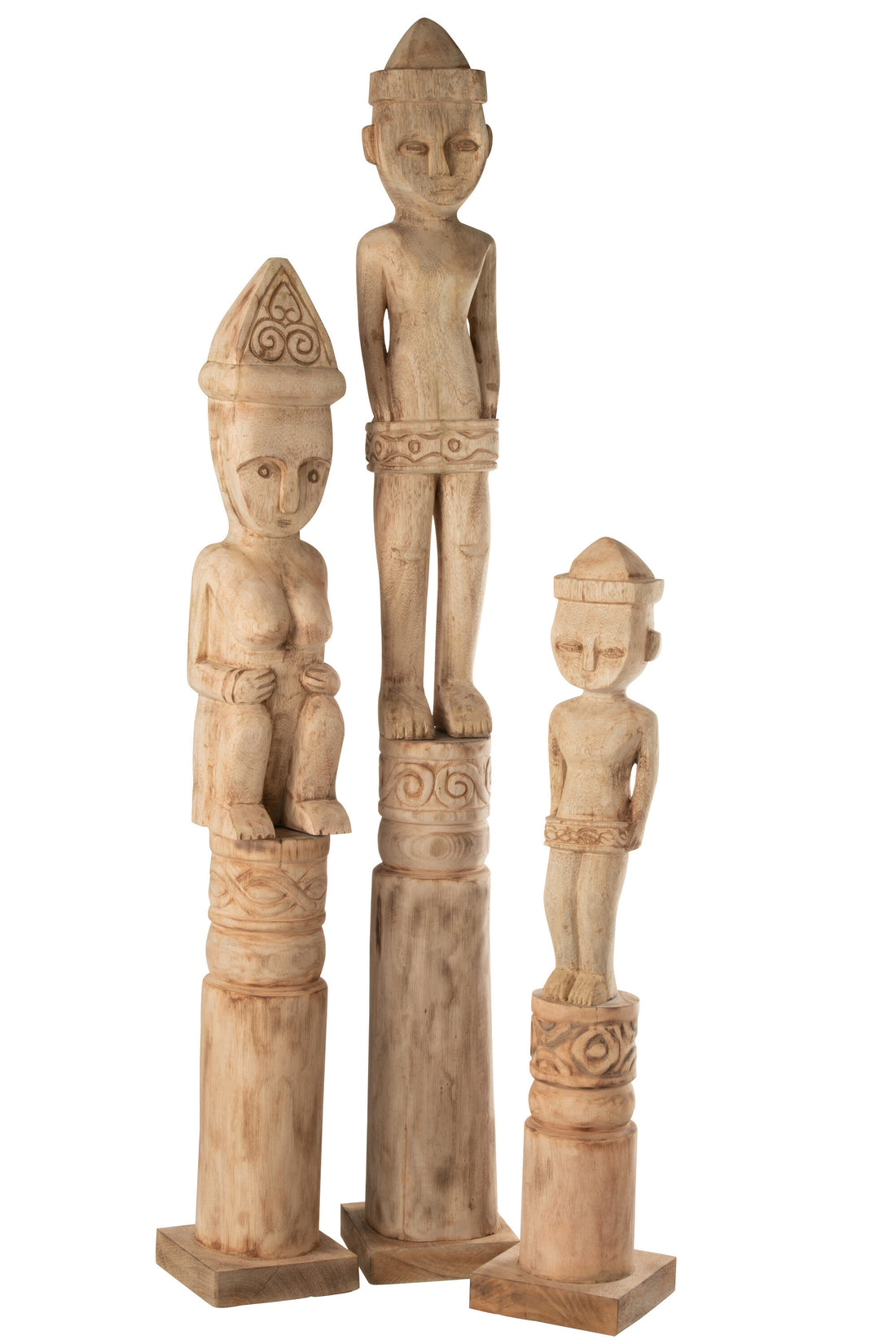 J-Line Afrikaans Figuur Staand Hout Naturel Large