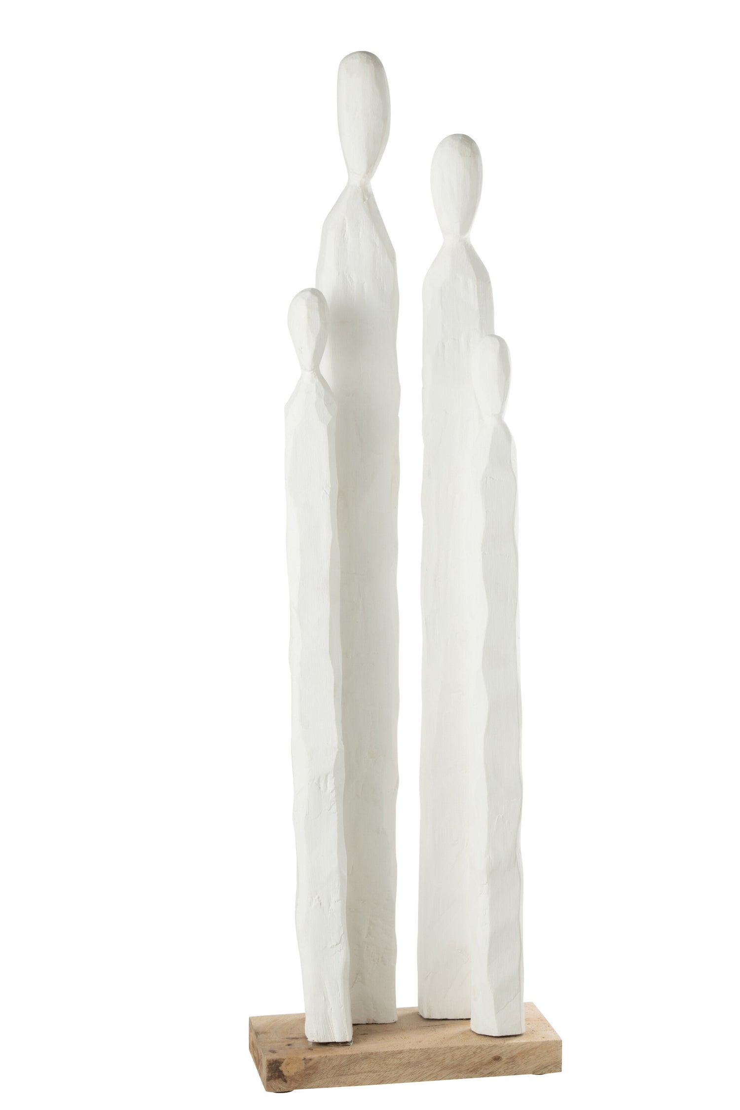 Hoge groep van figuur hout wit