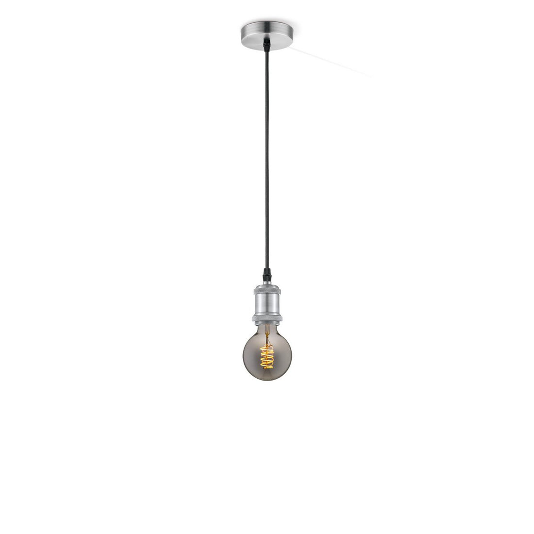 hanglamp chroom vintage - G125 - dimbaar E27 rook