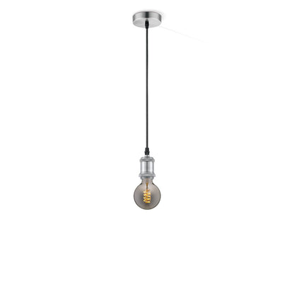 hanglamp chroom vintage - G125 - dimbaar E27 rook