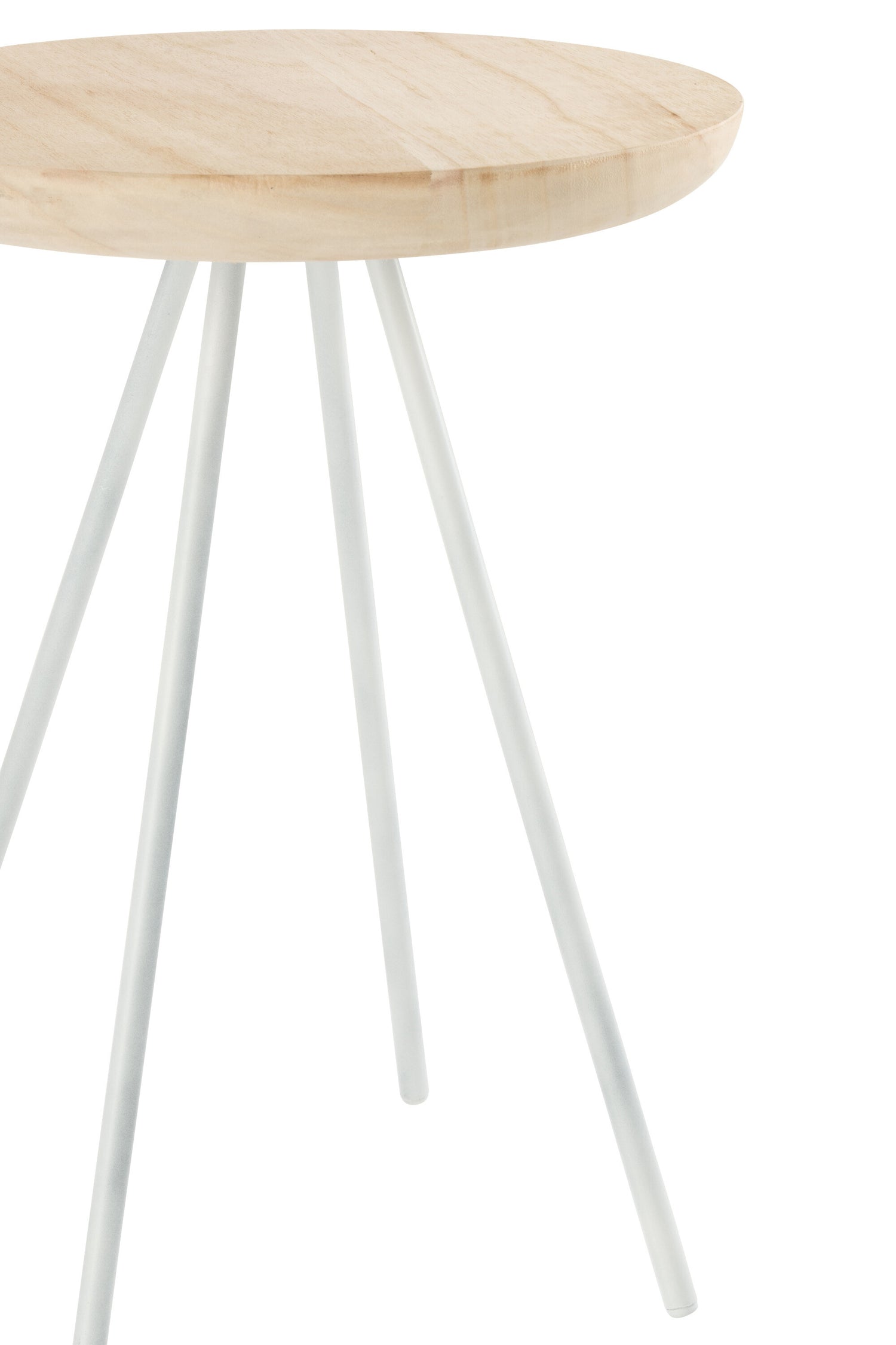 J-Line Set Van 2 Salontafel Marc Hout Metaal Naturel Wit
