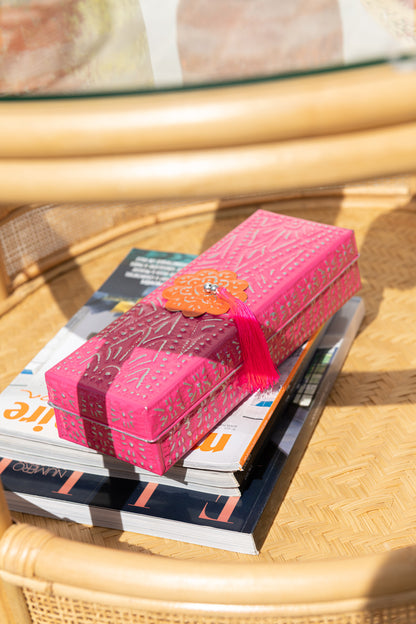 J-Line Set Van 2 Geneste Dozen Kurt Metaal Roze