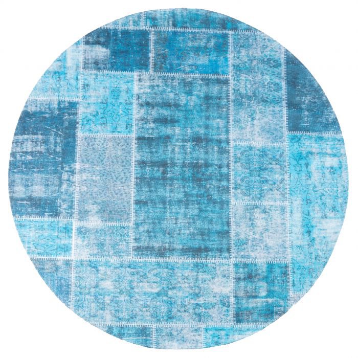 Karpet Mijnen Rond Turquoise ø160 cm