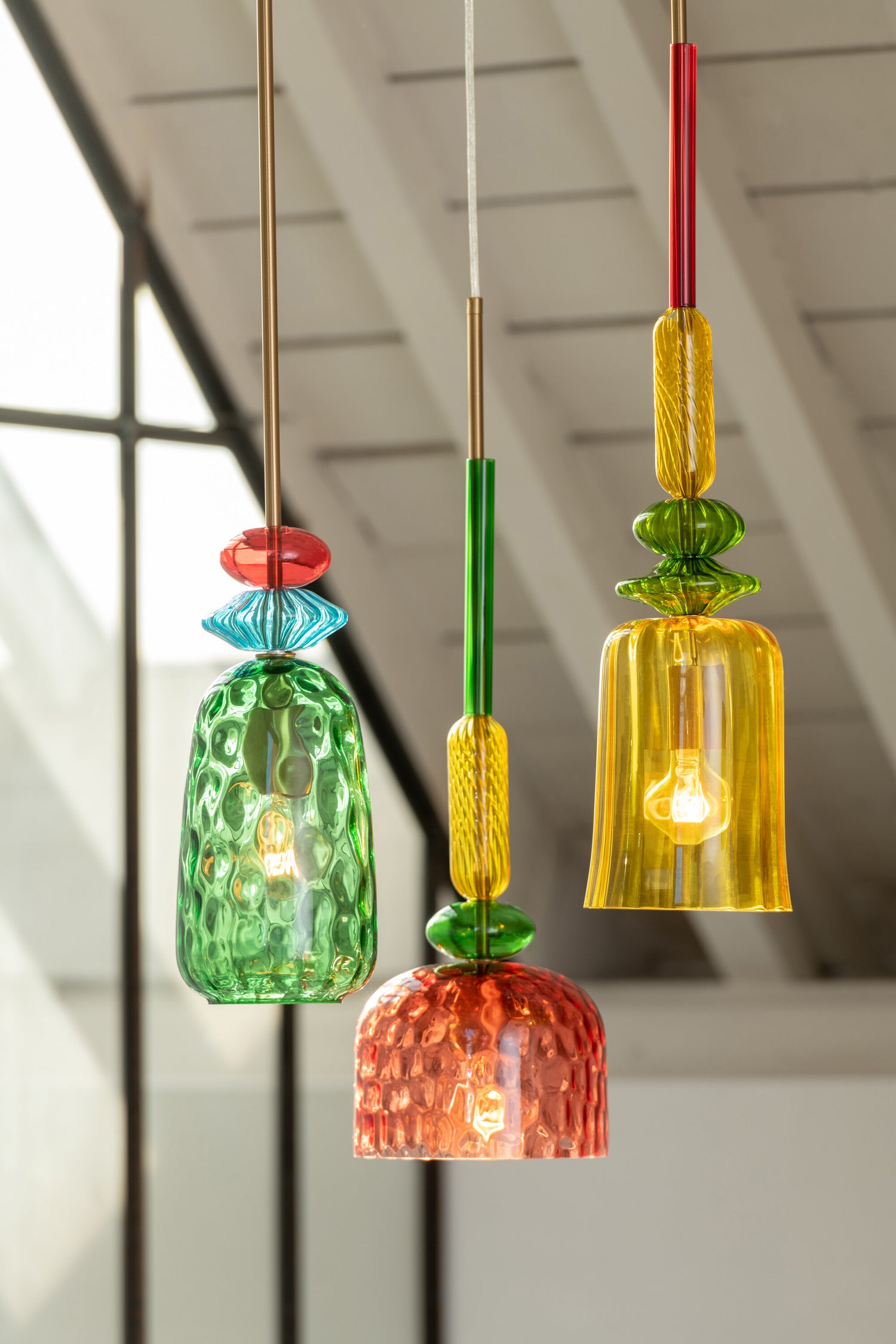 Plafondlamp Laurence Glas Mix