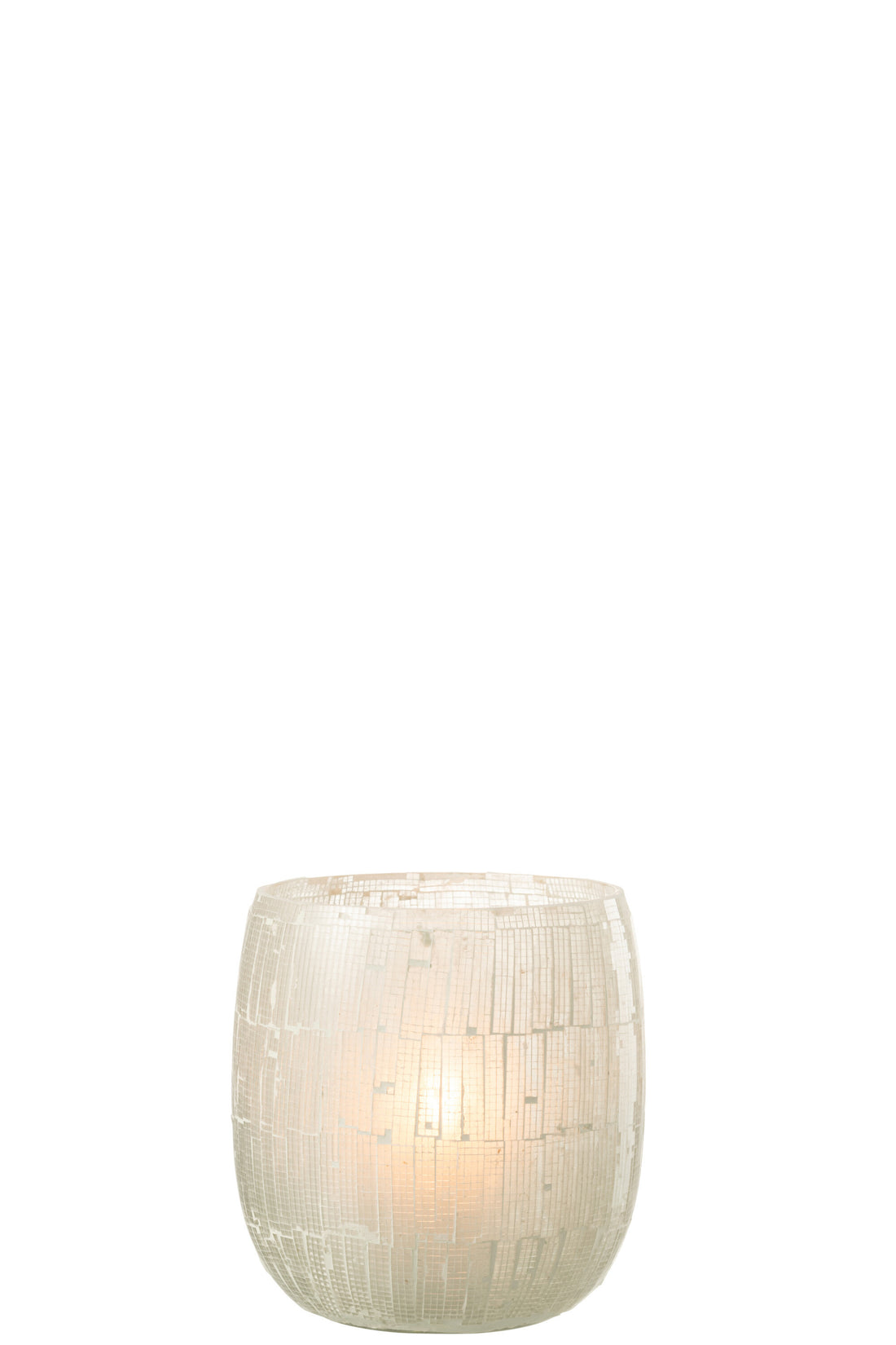 Orkaan Mozaïek Glas Licht Grijs Groot