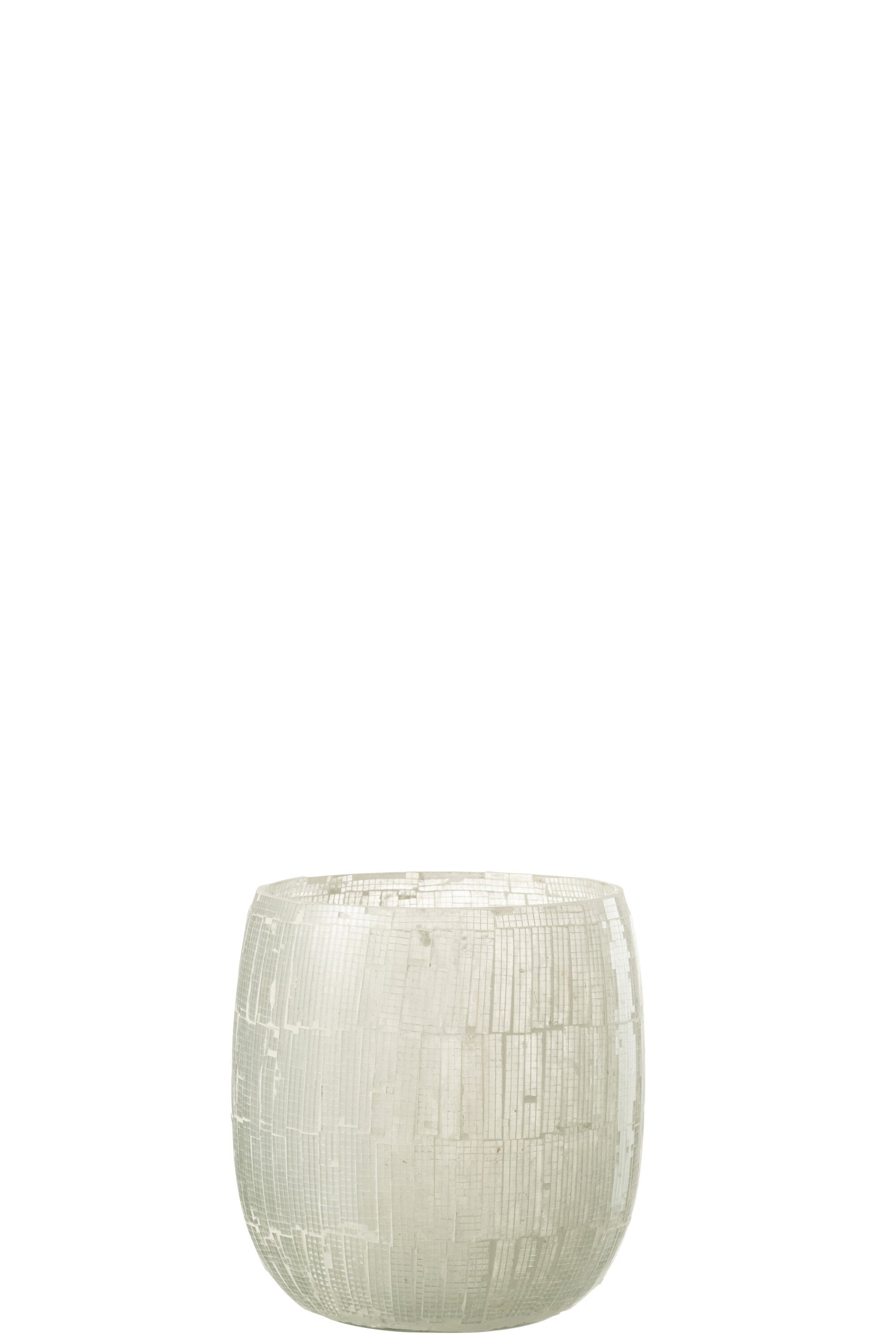 Orkaan Mozaïek Glas Licht Grijs Groot