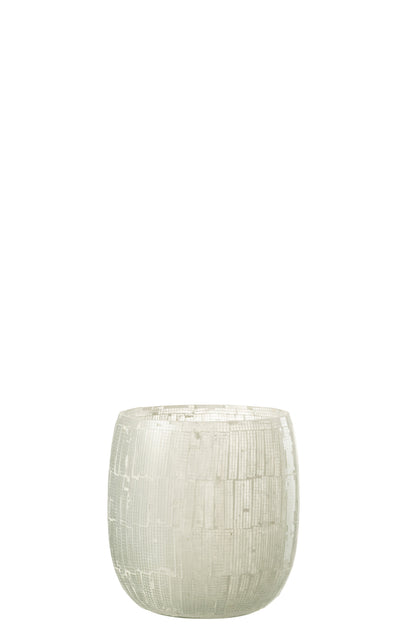 Orkaan Mozaïek Glas Licht Grijs Groot