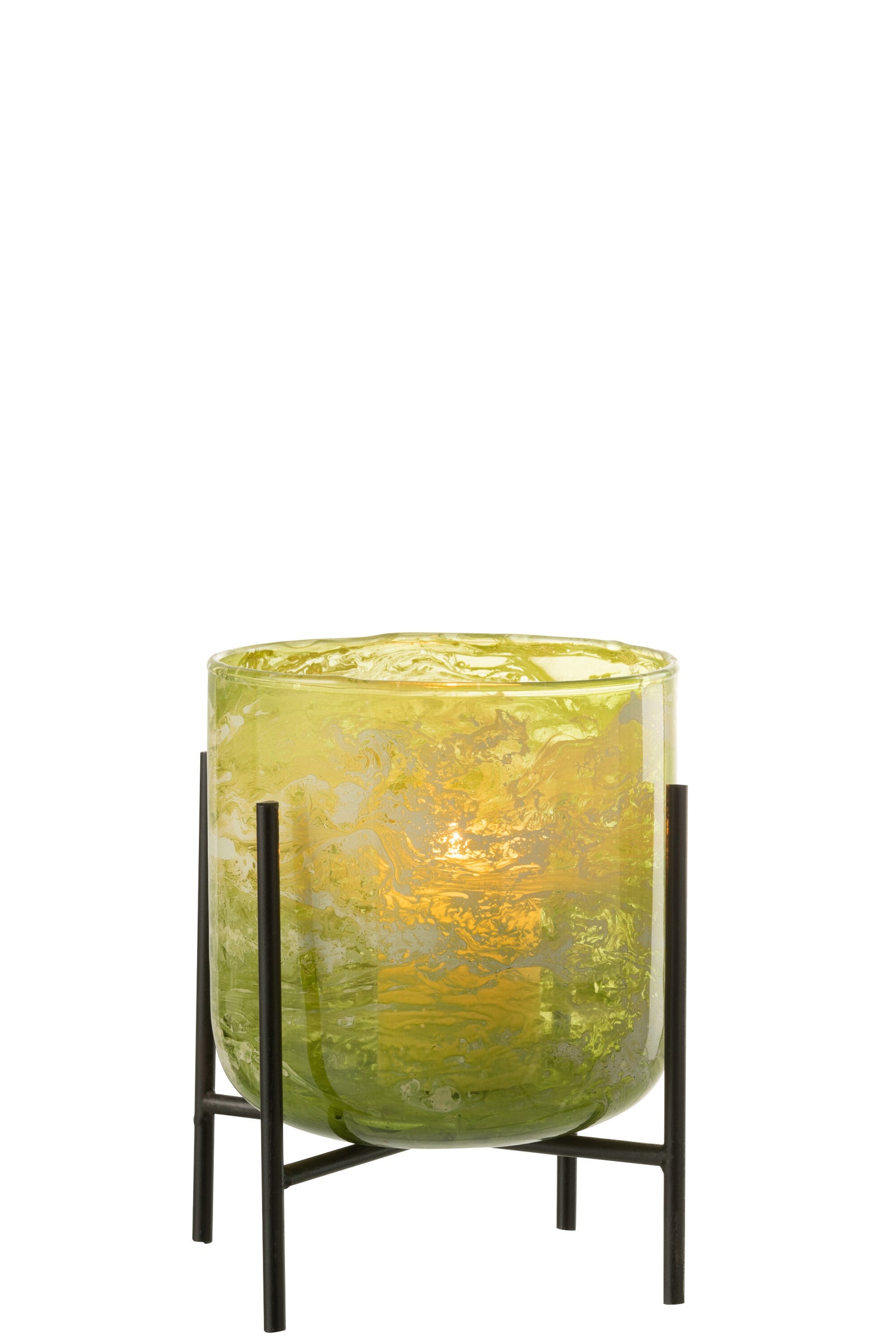 Orkaan Stand Glas/IJzer Marmer Groen Medium