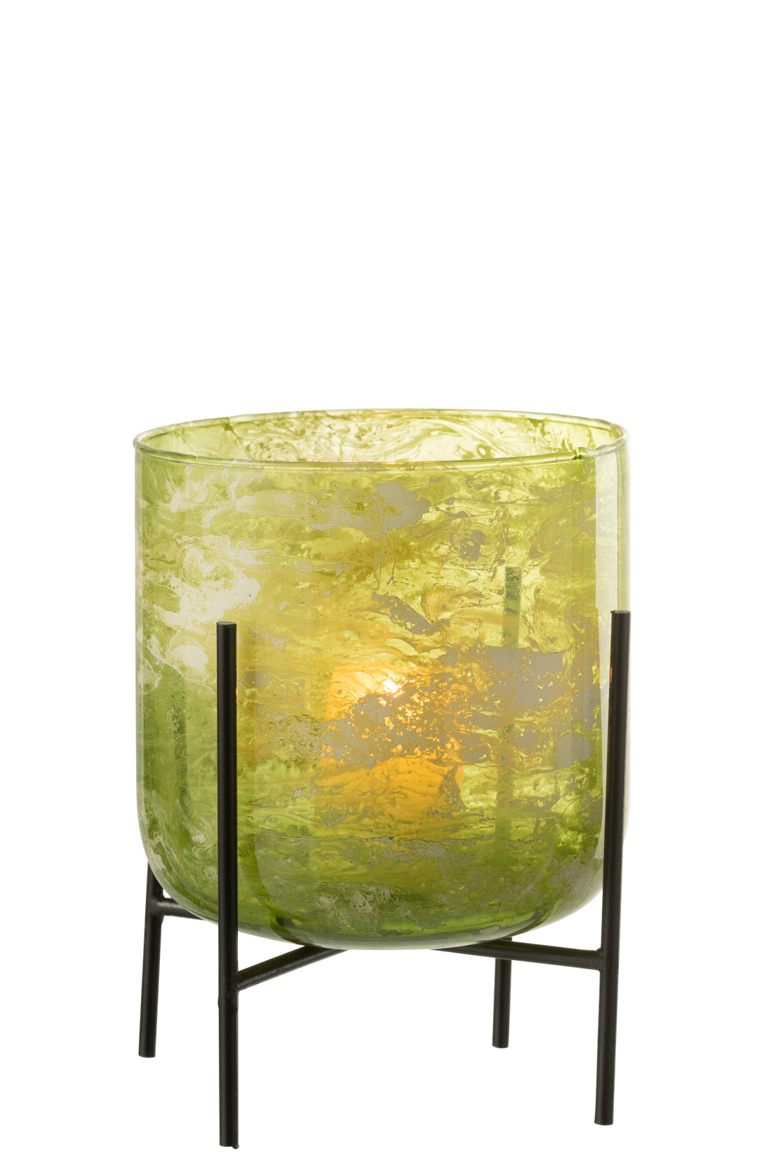 Orkaan Stand Glas/IJzer Marmer Groen Groot