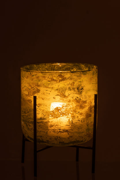 Orkaan Stand Glas/IJzer Marmer Groen Groot