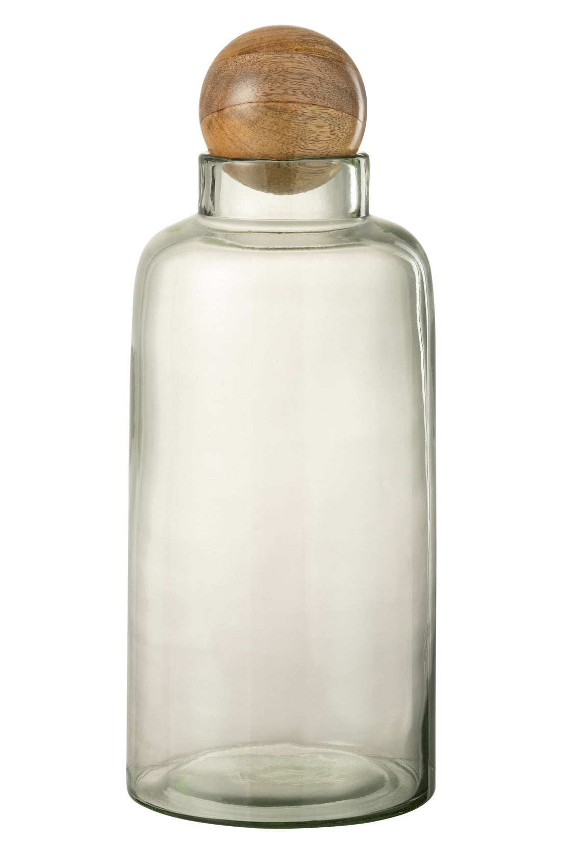 Vaas Bal Kurk Glas/Hout Transparant