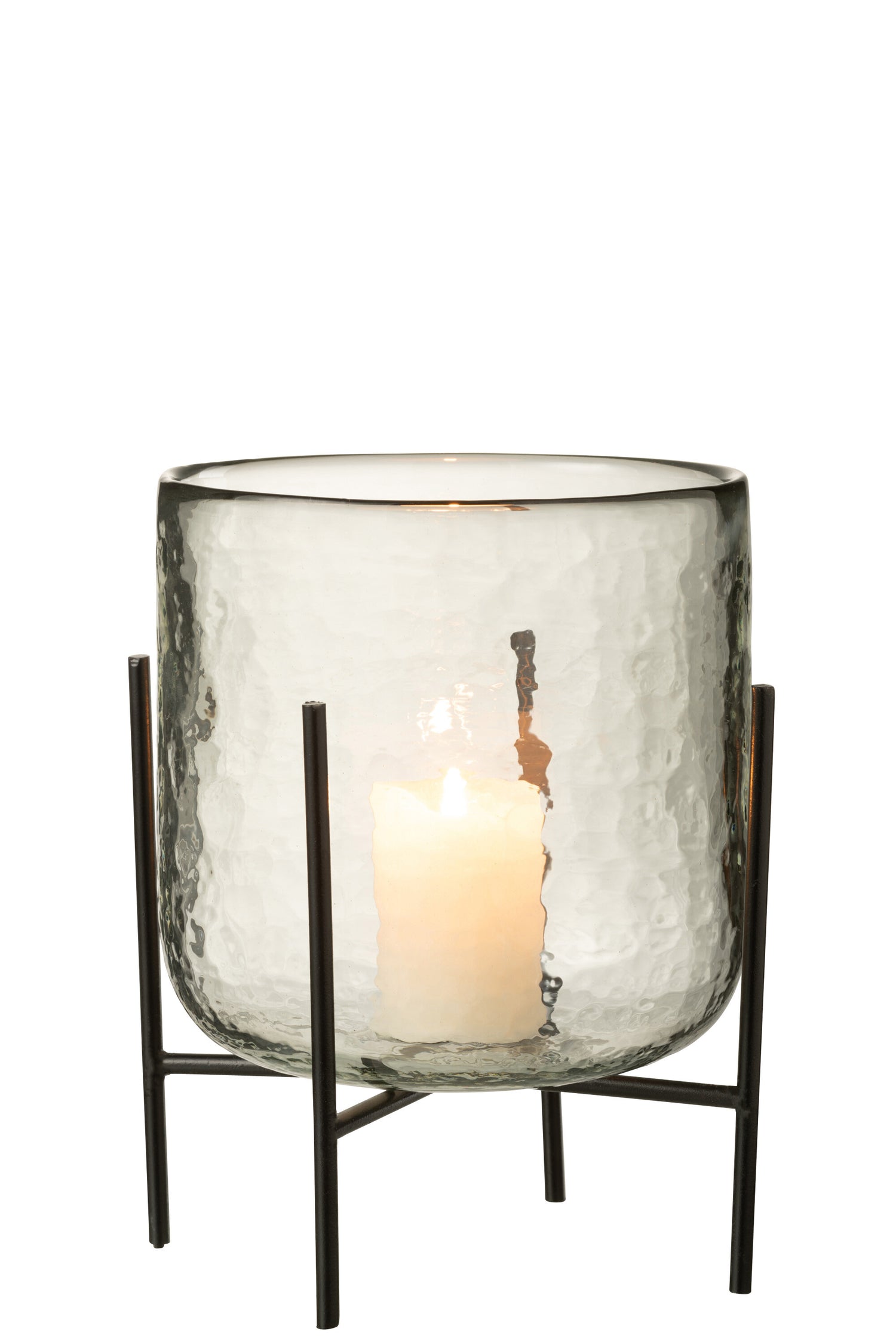 Orkaan Stand Glas/IJzer Transparant Groot