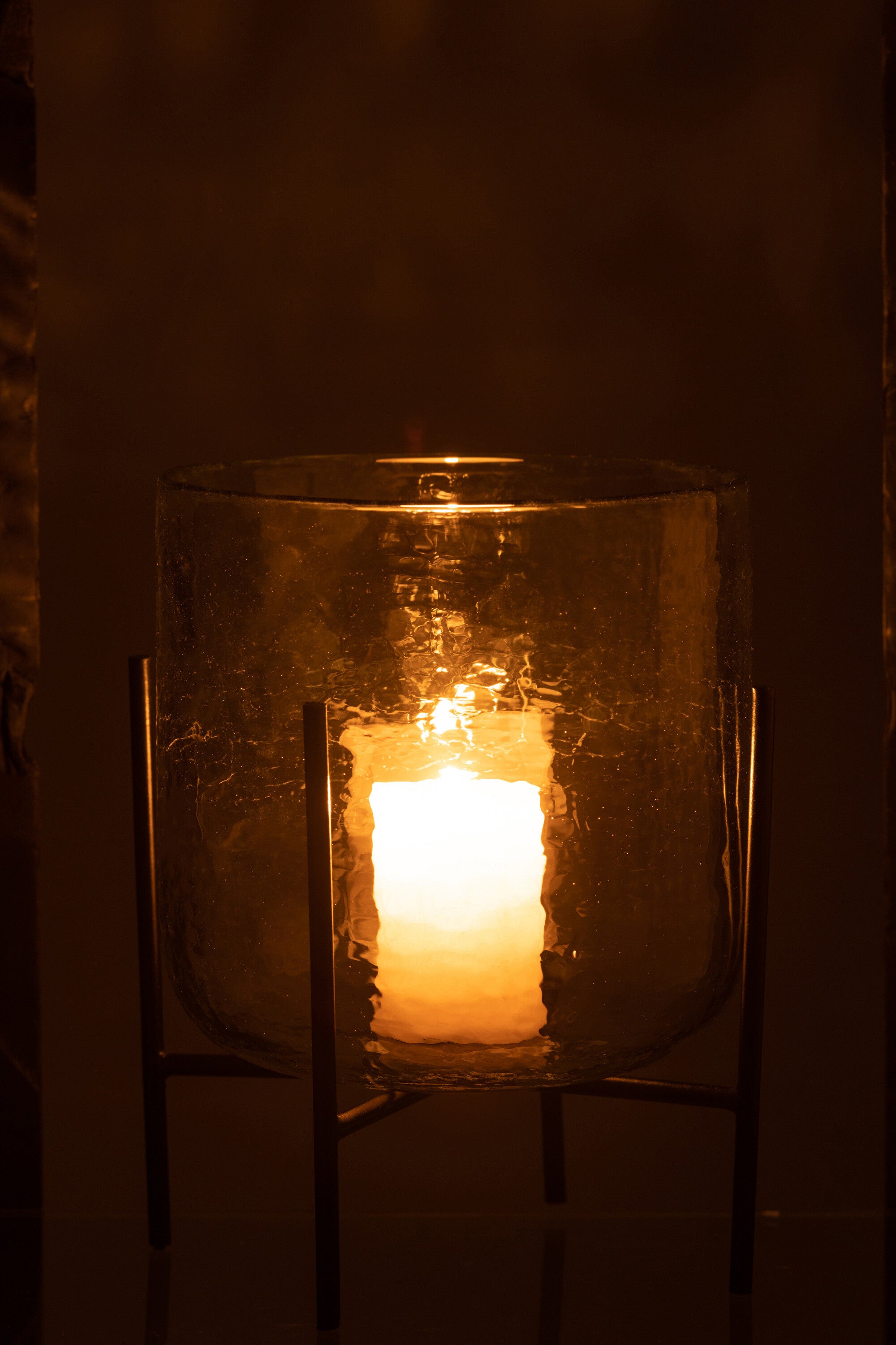 Orkaan Stand Glas/IJzer Transparant Groot