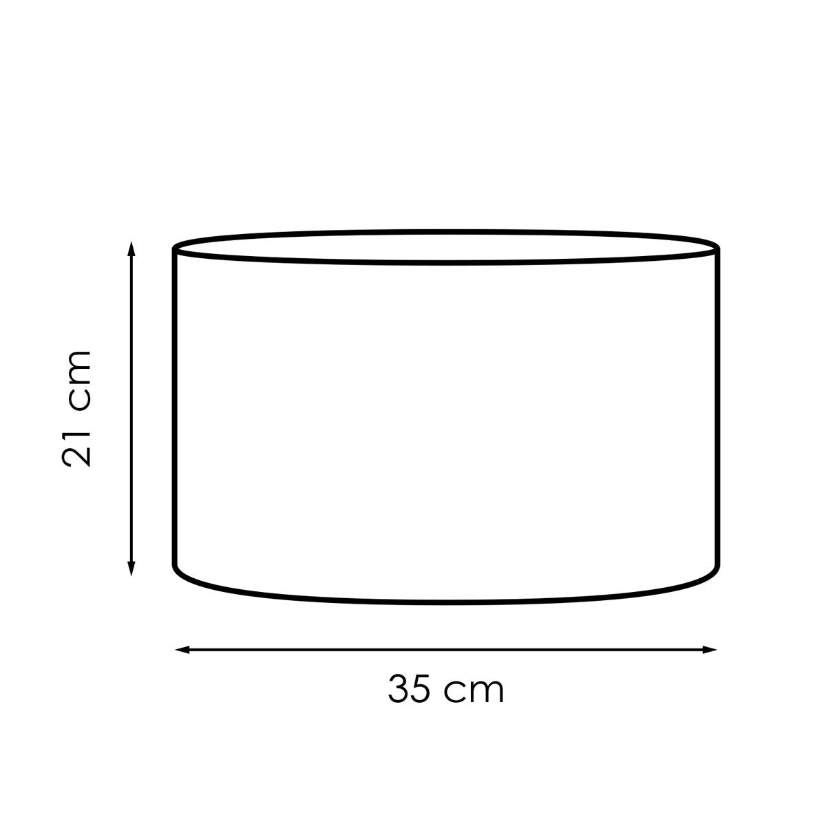 Lampenkap Canvas Wit - B:35xD:35xH:21cm