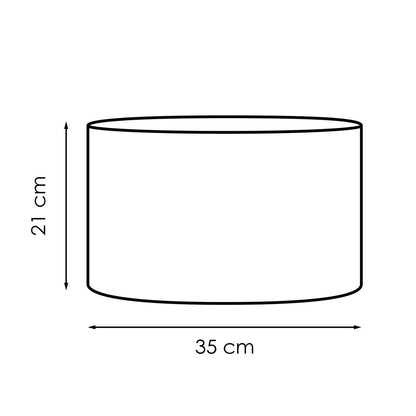 Lampenkap Canvas Wit - B:35xD:35xH:21cm