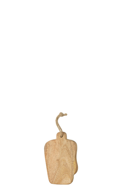J-Line Organic Rechthoek snijplank - hout - naturel - S
