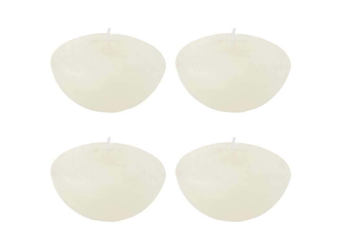 J-Line doos van 4 drijfkaars - wit - L - 8U