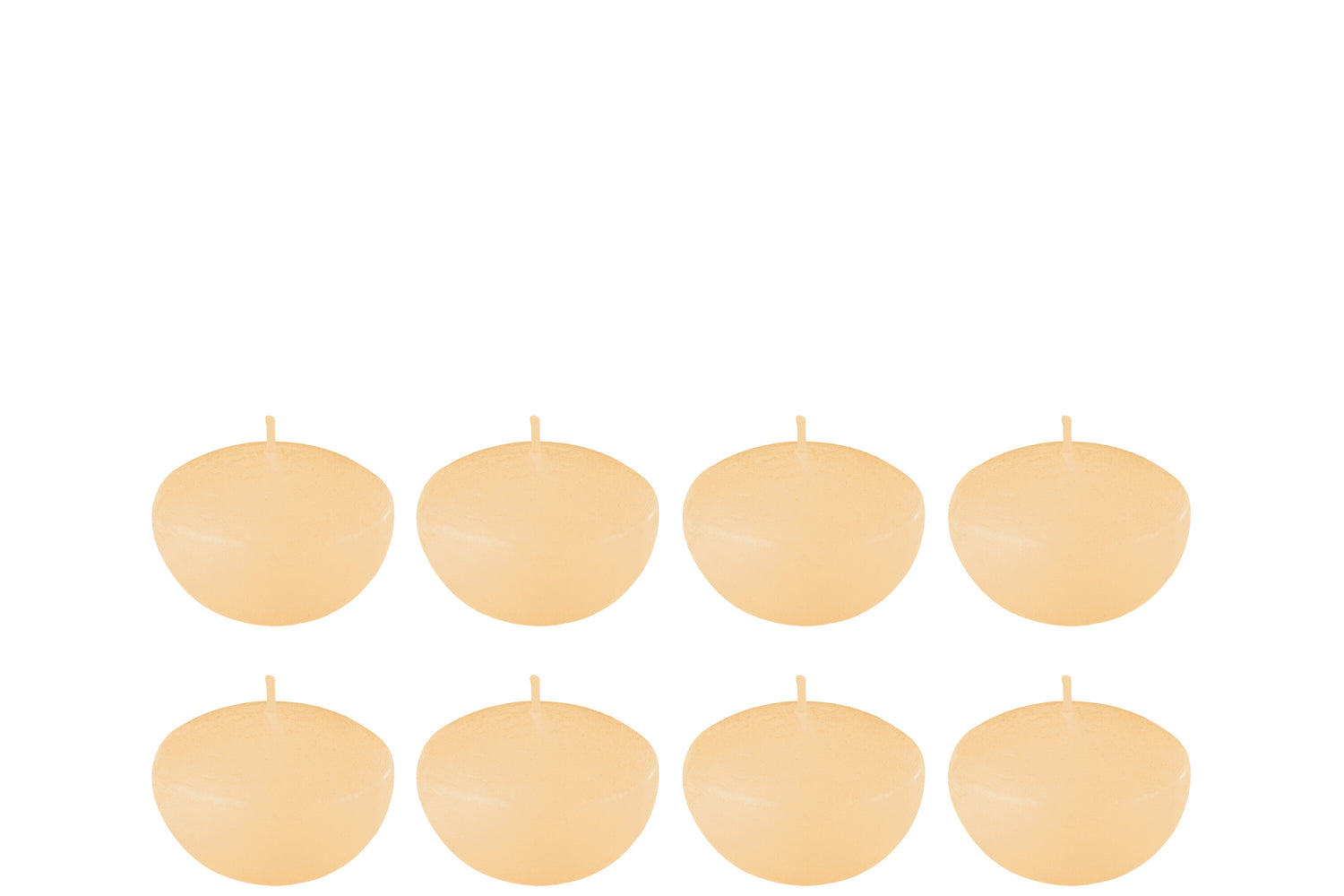 J-Line doos van 8 drijfkaars - beige - S - 4U