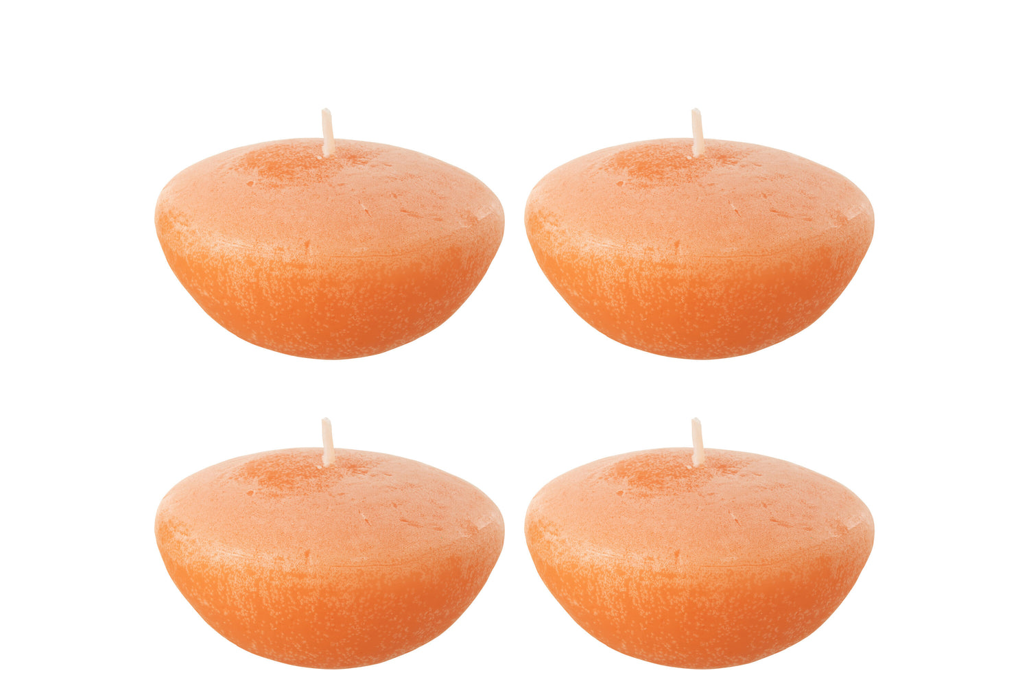 J-Line doos van 4 drijfkaars - oranje - L - 8U