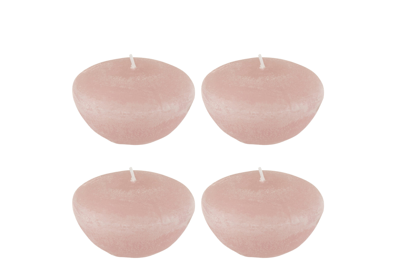 J-Line doos van 4 drijfkaars - roze - L - 8U