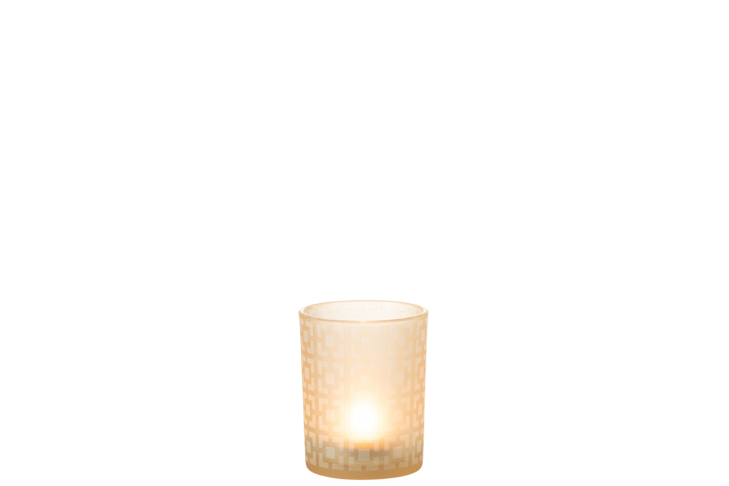 Orkaan Vierkanten Glas Beige Medium