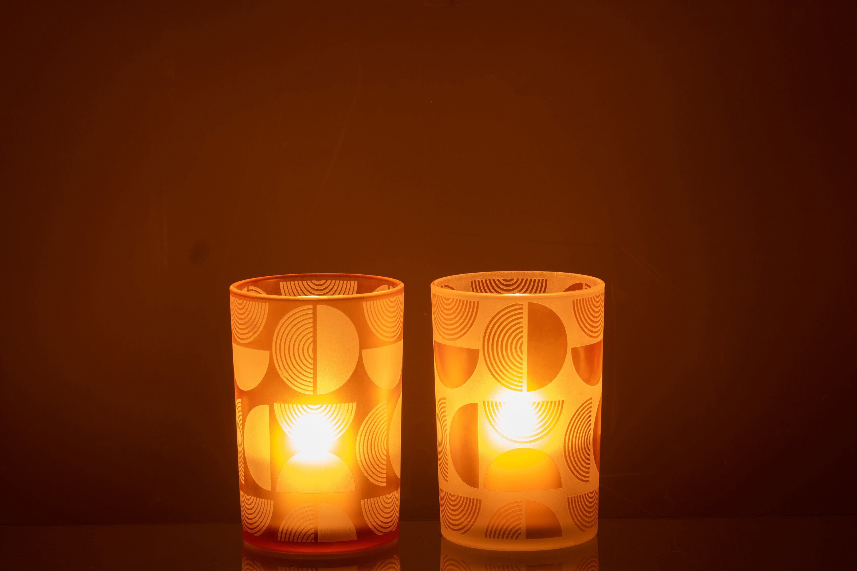 Orkaan Half Ronde Glazen Oranje Groot Assortiment Van 2