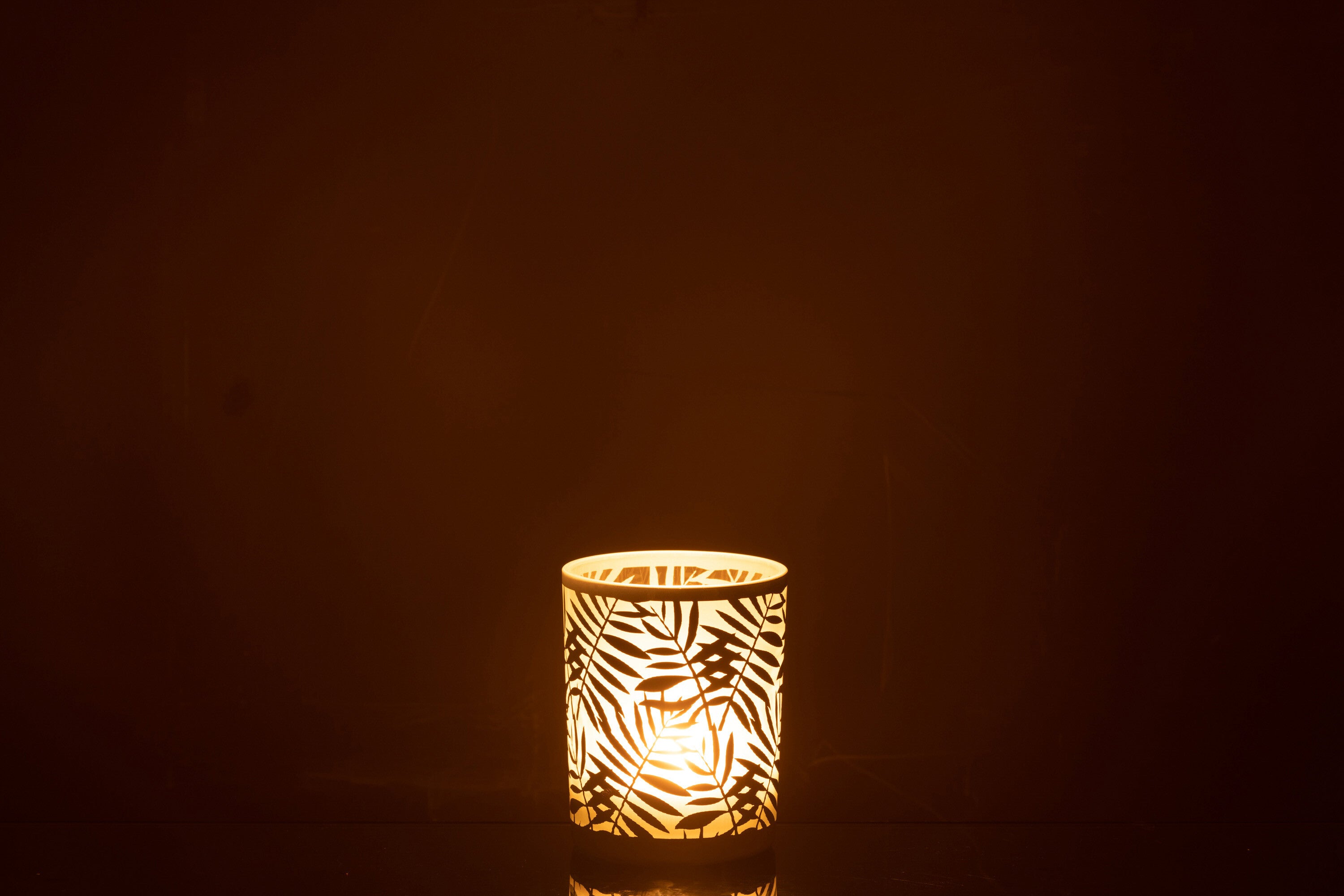 Orkaan Laat Glas Wit Medium achter