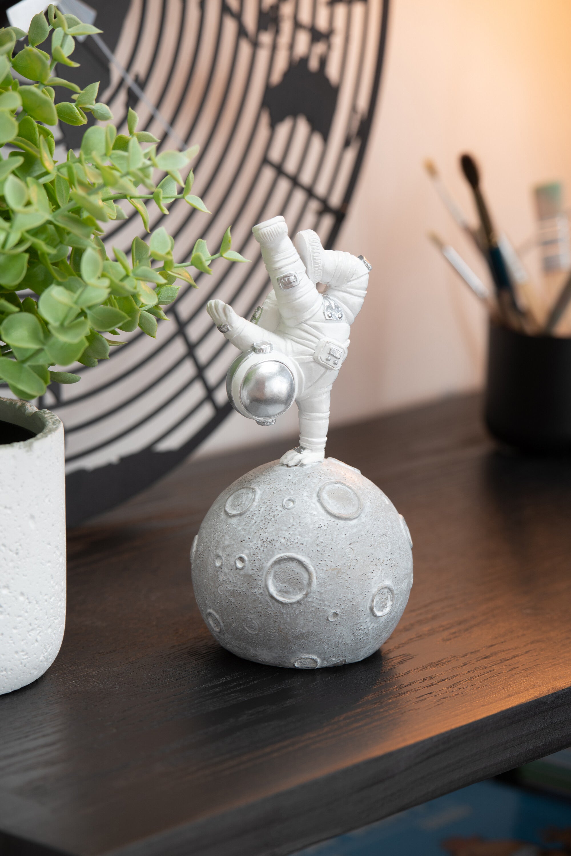 Geldkist Astronauten Op Maan Poly Wit/Zilver Assortiment Van 3