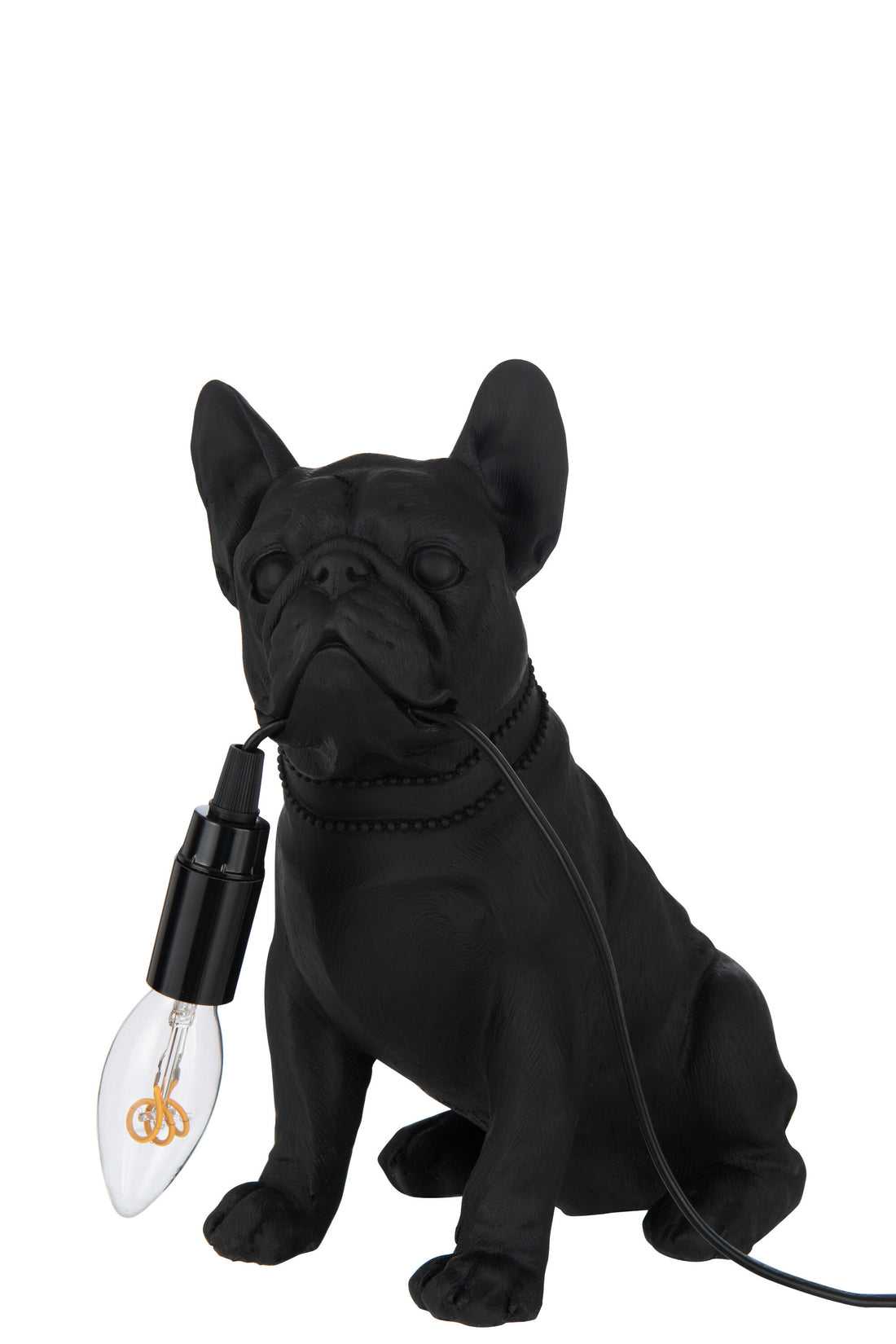 J-Line Tafellamp Bulldog - polyresin - zwart